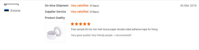 Reviews of tissue tape