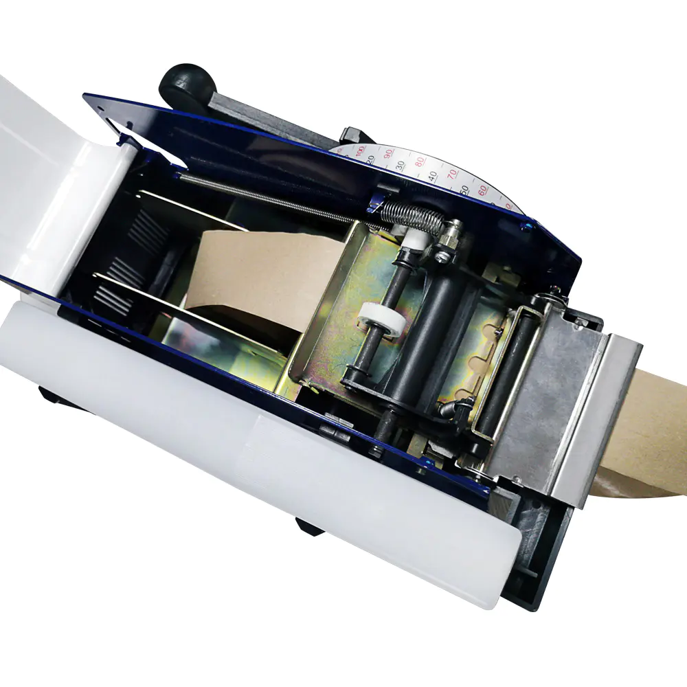 Semi automatic wet water kraft paper tape dispenser adhesive tape cutting packing sealing machine