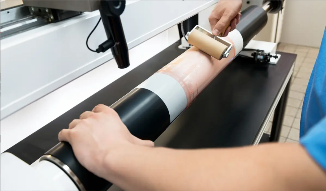 plate mounting tape for flexographic label printing