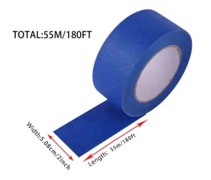 Blue Color Painters Tape Resist 80 Degree Painting Masking Tape China For Sspaying And Painting
