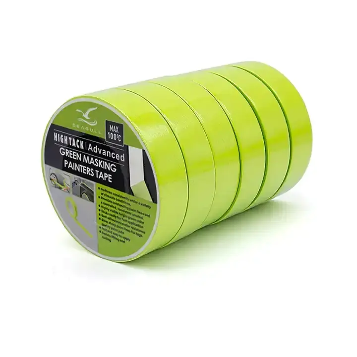 Golden band washi painter's frog tape automotive green crepe paper masking tape for car painting