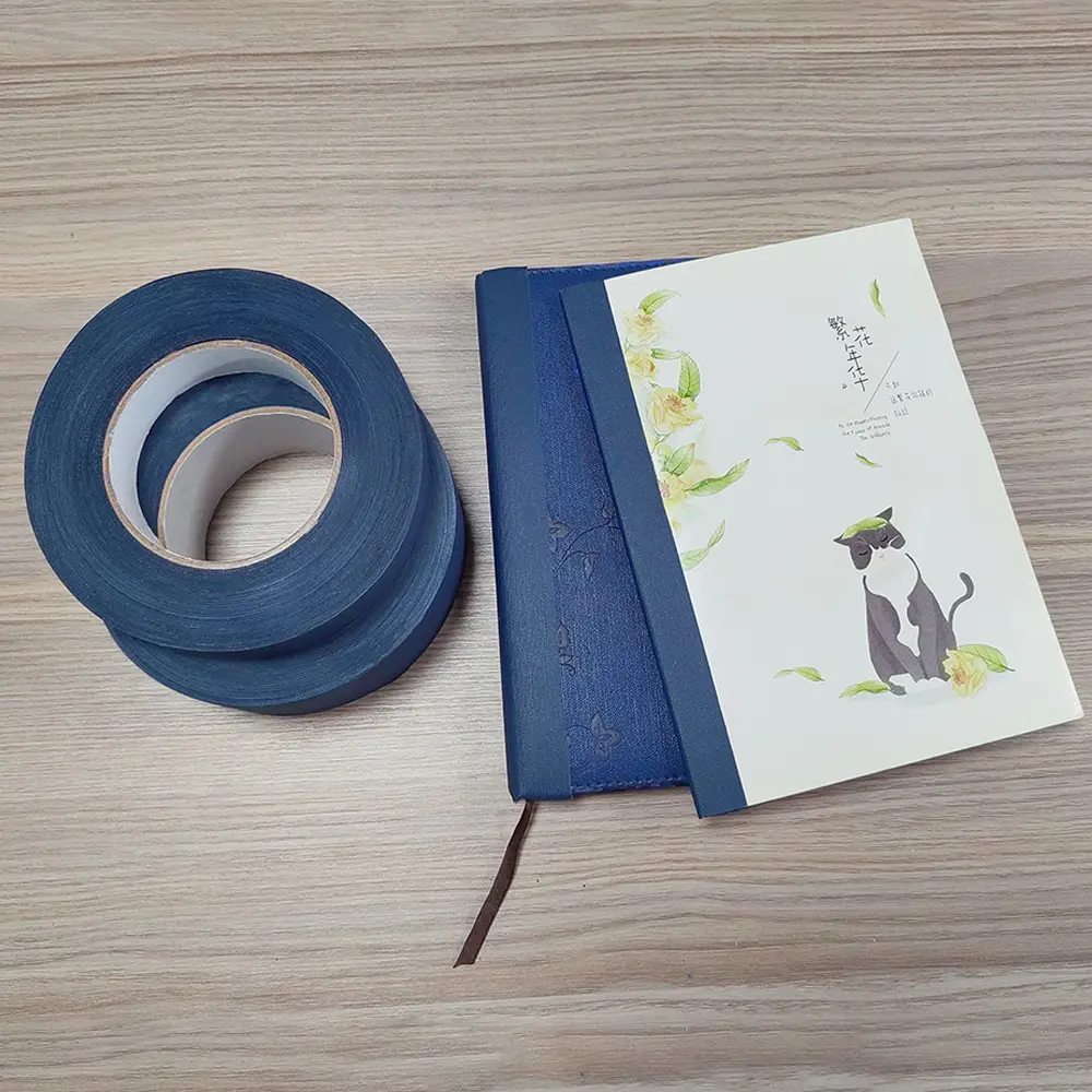 Book spine binding tape self adhesive embossed paper tape for notebook