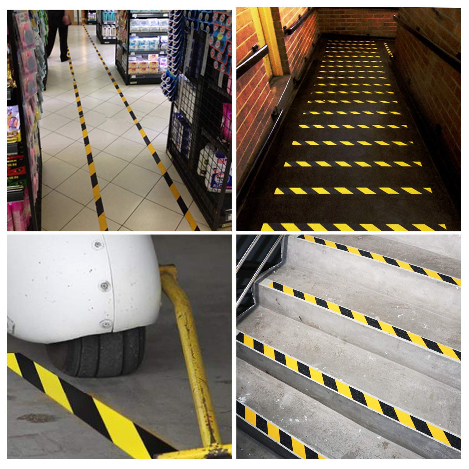 Application of caution non skid tape