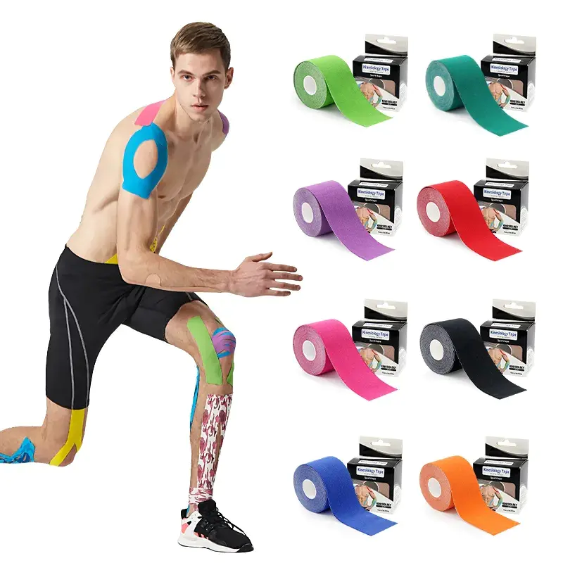Sports Injury Support Kinesiology Tape Healthcare Waterproof Sport Tape Physio Therapy Athletic Kinesiology Tapes