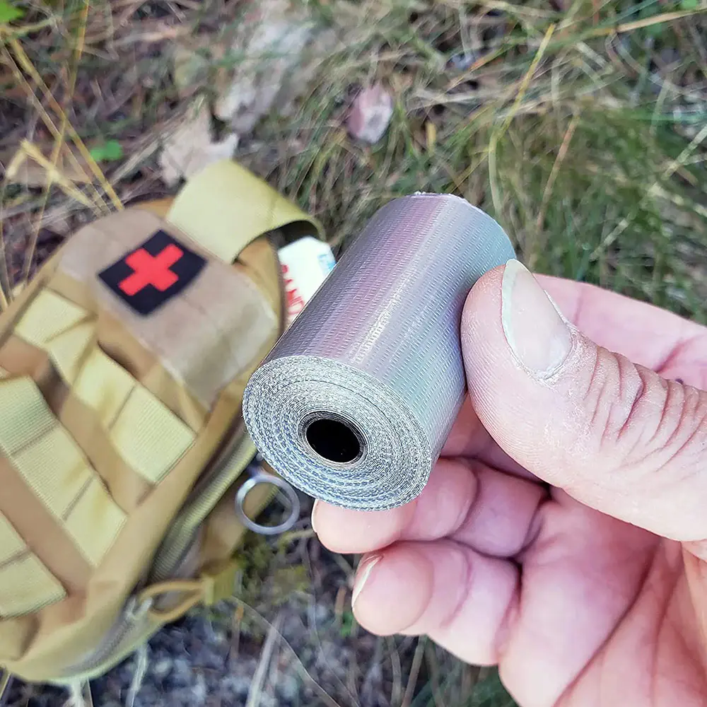 Mini roll cloth duct tape black silver duct tape jumbo roll mini survival kit repair tape survive outdoors long