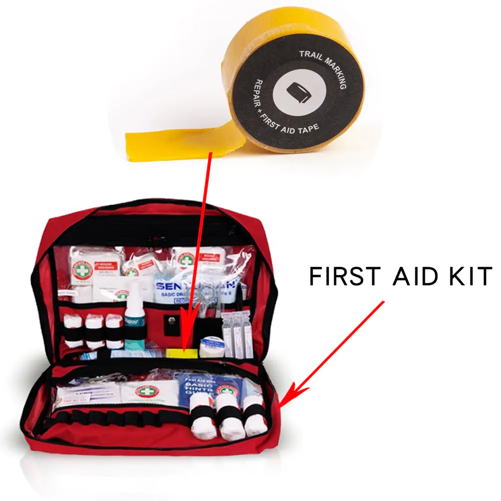 Survival first aid kit repair duct tape mini waterproof easy-to-carry small cloth duct tape for adventure mark trails