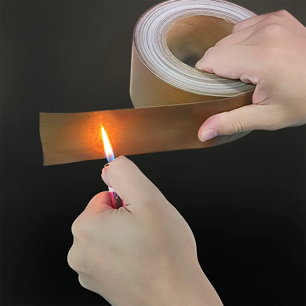 0.13mm PTFE tape high temperature resist self-adhesive fiberglass adhesive teflonning tape with release paper