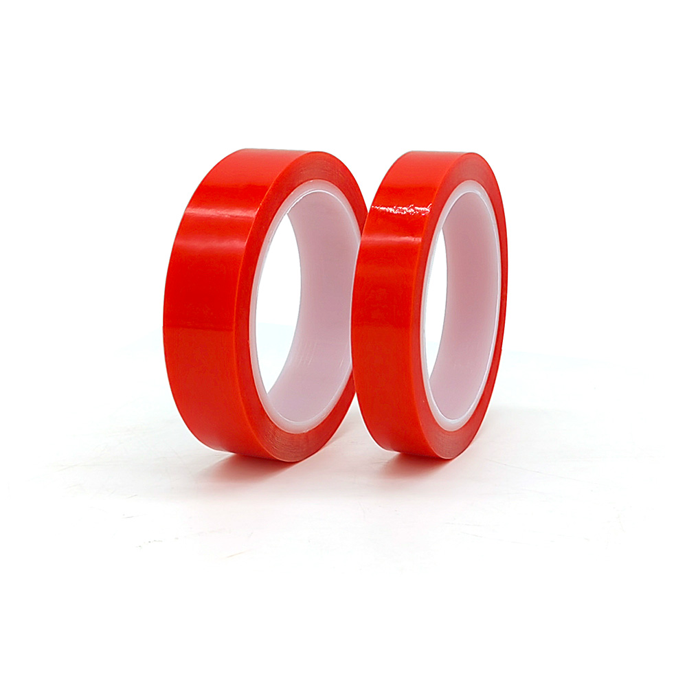 Red Film Clear Pet Tape Ultra Thin High Low Tack Acrylic Adhesive Transparent Industrial Flame Retardant Double Sided Polyester Tape